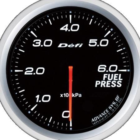 DEFI Advance BF White 60mm Fuel Pressure Gauge (Metric) - defiDF10301