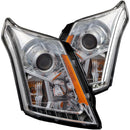 ANZO 2010-2015 Cadillac Srx Projector Headlights w/ Plank Style Design Chrome - anz111307