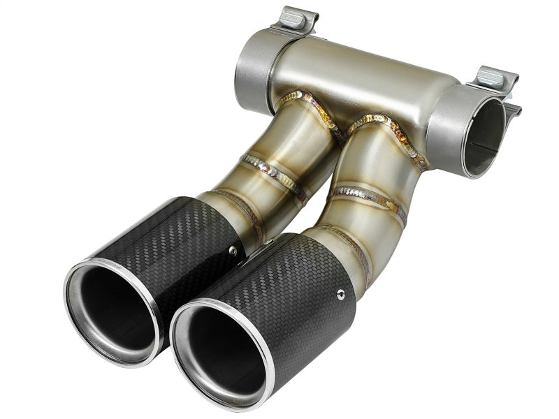 aFe Power 13-14 Porsche Cayman S / Boxster S Carbon Fiber Exhaust Tip Upgrade - afe49C36413-C