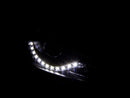 ANZO 2006-2008 Audi A3 Projector Headlights Black (R8 LED Style) - anz121322