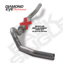 Diamond Eye KIT 4in CB SGL MFLR RPLCMENT PIPE SS CHEVY/GMC 6.6L 2500/3500 2006-2007.5 - depK4122S-RP