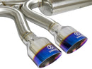 aFe Takeda 3in 304 SS Cat-Back Exhaust System w/ Blue Tips 2017 Honda Civic Si I4 1.5L (t) - afe49-36618-L