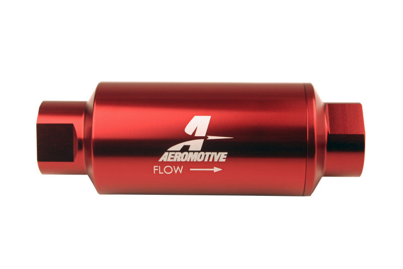 Aeromotive In-Line Filter - (AN-10) 10 Micron Microglass Element Red Anodize Finish - aer12340