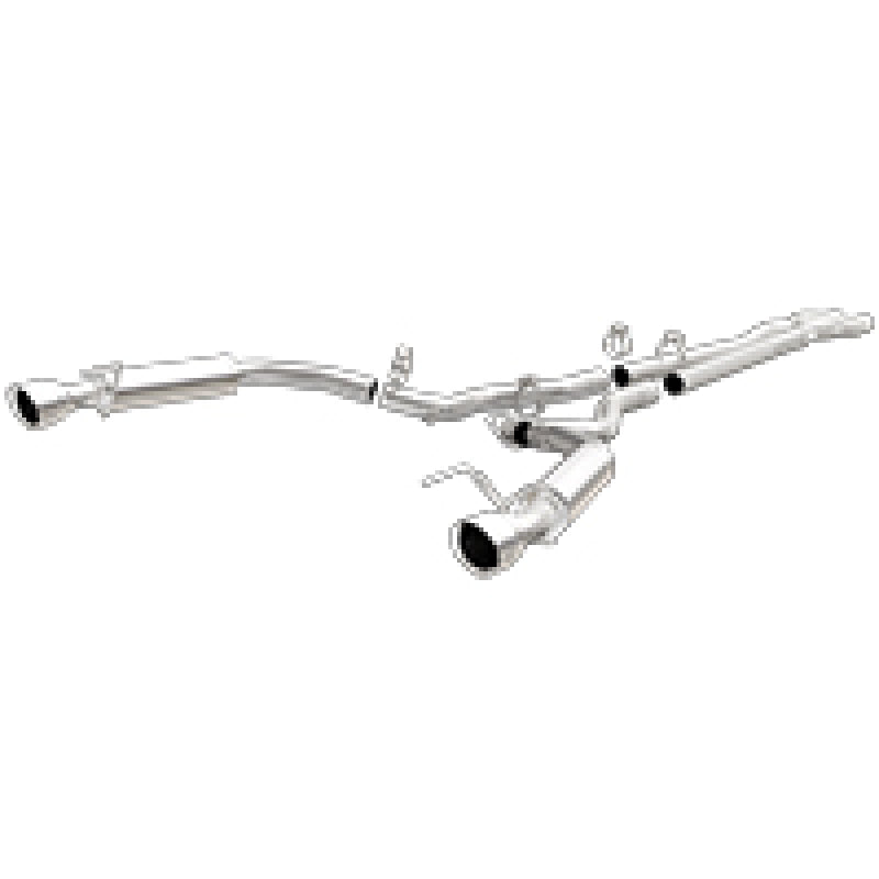 MagnaFlow Cat Back, SS, 2.5in, Competition, Dual Split Polished 4.5in Tips 2015 Ford Mustang V6 3.7L - mag19099