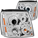 ANZO 2003-2006 Cadillac Escalade Projector Headlights w/ Halo Chrome (CCFL) (HID Compatible) - anz111176
