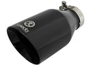 aFe MACH Force-Xp 409 SS Clamp-On Exhaust Tip 2.5in. Inlet / 4.5in. Outlet / 9in. L - Black - afe49T25454-B09