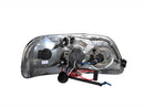 ANZO 1997.5-2003 Ford F-150 Projector Headlights w/ Halo and LED Black 1pc - anz111031