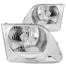 ANZO 1997-2003 Ford F-150 Crystal Headlights Chrome - anz111030