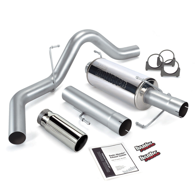 Banks Power 04-07 Dodge 5.9L 325Hp CCLB Monster Exhaust System - SS Single Exhaust w/ Chrome Tip - gbe48701