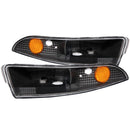 ANZO 1993-2002 Chevrolet Camaro Euro Parking Lights Black w/ Amber Reflector - anz511045