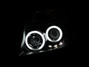 ANZO 2005-2008 Nissan Frontier Projector Headlights w/ Halo Black - anz111111