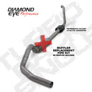 Diamond Eye KIT 4in TB MFLR RPLCMENT PIPE SGL SS 94-97 7 3L F250/F350 PWRSTROKE NFS W CARB EQIV STDS - depK4306S-RP