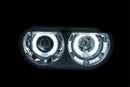 ANZO 2008-2014 Dodge Challenger Projector Headlights w/ Halo Chrome (CCFL) - anz121307