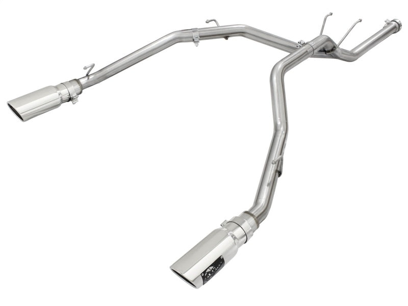 aFe MACHForce XP DPF-Back Exhaust 2.5in SS with Polished Tips 2014 Dodge Ram 1500 V6 3.0L EcoDiesel - afe49-42041-P