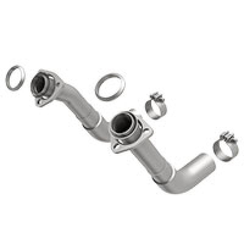 MagnaFlow 66-72 Chevy C10 Pickup V8 2-Piece Front Exhuast Pipe Kit (2in Tubing/Clamps/Inlet Flanges) - mag15380