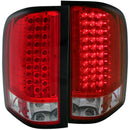ANZO 2007-2013 Chevrolet Silverado 1500 LED Taillights Red/Clear - anz311047