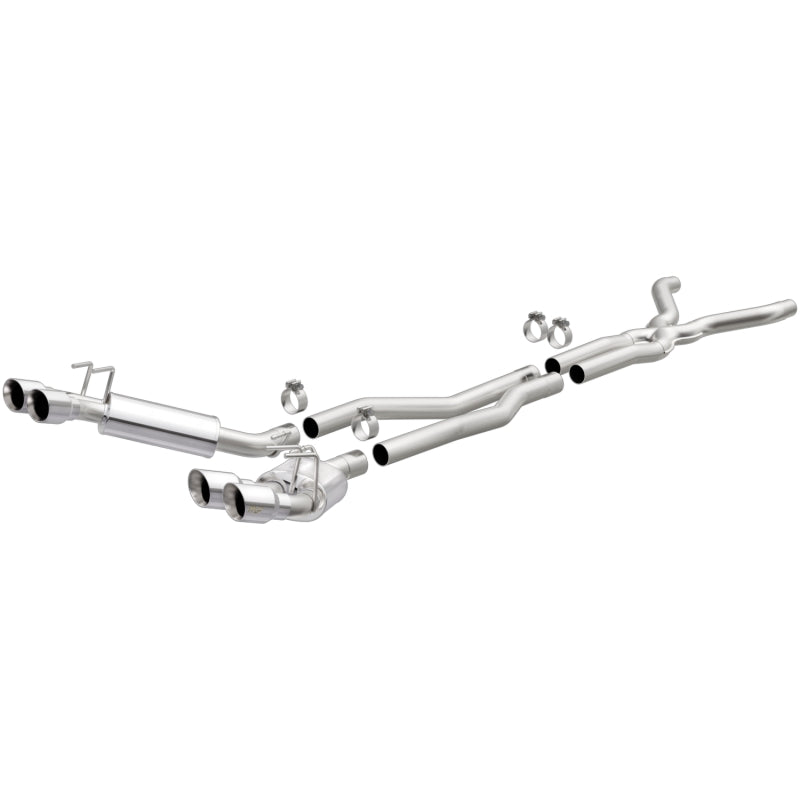 MagnaFlow Cat-Back 14-15 Chevy Camaro V8 Street Series SS 3in Quad Split Rear 4in Polised Tips - mag19012