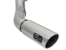 aFe ATLAS 5in DPF-Back Alum Steel Exhaust System w/Polished Tip 2017 Ford Diesel Trucks V8-6.7L (td) - afe49-03090-P