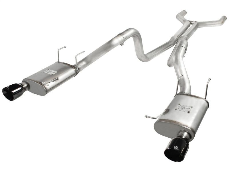 aFe MACHForce XP Cat-Back Exhaust 3in SS w/ Black Tips 11-14 Ford Mustang GT V8 5.0L - afe49-43049-B