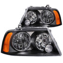 ANZO 2003-2006 Lincoln Navigator Crystal Headlights Black - anz111045