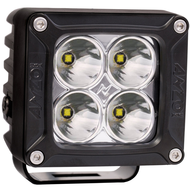 ANZO 3inx 3in High Power LED Off Road Spot Light w/ Harness - anz881045
