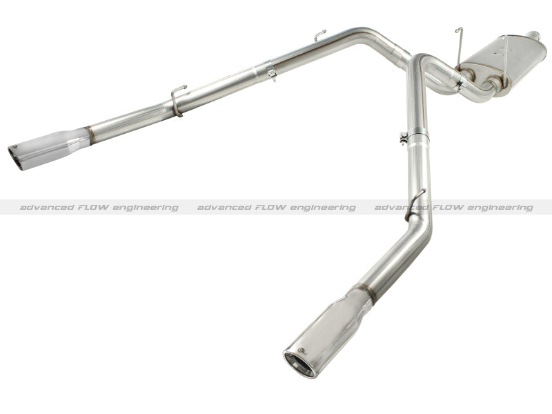 aFe MACHForce XP Exhausts Cat-Back SS-409 EXH CB Dodge Ram 1500 5.7L HEMI 09-13 Polished - afe49-42013-P