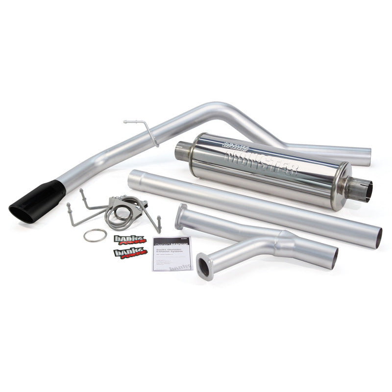 Banks Power 07-08 Toyota Tundra 5.7L D-Cab & CM Monster Exhaust Sys - SS Single Exhaust w/ Black Tip - gbe48132-B