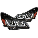 ANZO 2010-2014 Subaru Outback Projector Headlights w/ U-Bar Black - anz111285