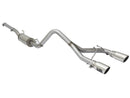 aFe Rebel Series CB 2.5in Dual Center Exit SS Exhaust w/ Polish Tip 07-15 Jeep Wrangler 3.6L/3.8L V6 - afe49-48056-P