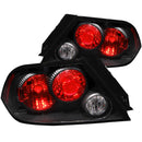 ANZO 2002-2003 Mitsubishi Lancer Taillights Black - anz221086