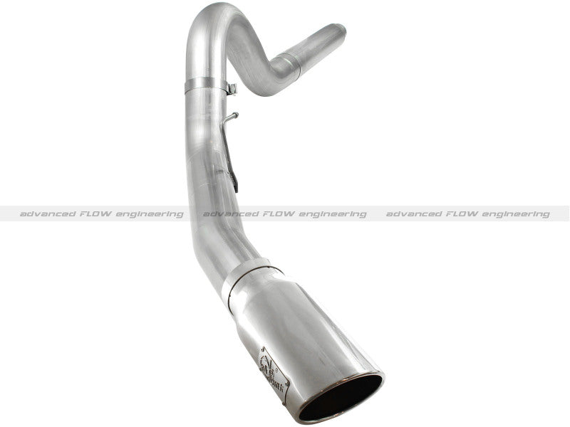 aFe Atlas 5in DPF-Back Aluminized Steel Exh Sys, Ford Diesel Trucks 08-10 V8-6.4L (td) Polished tip - afe49-03054-P