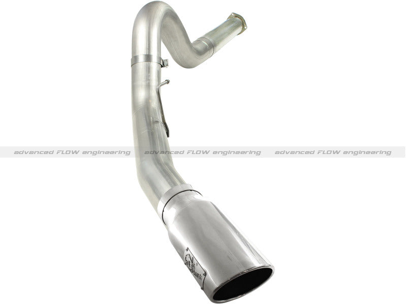 aFe MACHForce XP 5in DPF-Back Stainless Steel Exh Sys, polished tip,Ford Diesel Trucks 11-14 V8-6.7L - afe49-43055-P