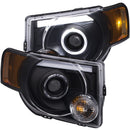 ANZO 2008-2012 Ford Escape Projector Headlights w/ Halo Black - anz111355