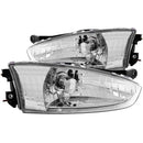 ANZO 1997-2002 Mitsubishi Mirage Crystal Headlights Chrome - anz121106
