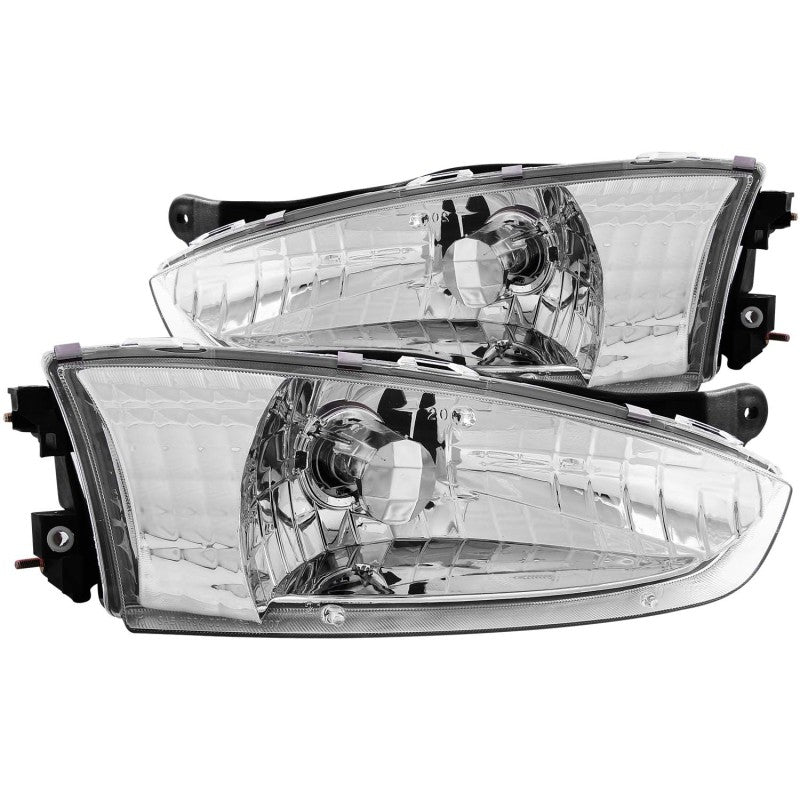 ANZO 1997-2002 Mitsubishi Mirage Crystal Headlights Chrome - anz121106