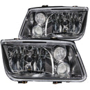 ANZO 1999-2005 Volkswagen Jetta Crystal Headlights Black w/o Bulbs - anz121169