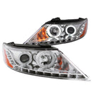 ANZO 2011-2013 Kia Sorento Projector Headlights w/ Halo Chrome (CCFL) - anz111249