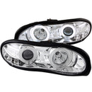 ANZO 1998-2002 Chevrolet Camaro Projector Headlights w/ Halo Chrome - anz121159