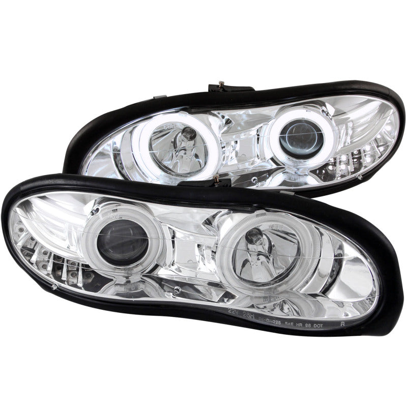 ANZO 1998-2002 Chevrolet Camaro Projector Headlights w/ Halo Chrome - anz121159