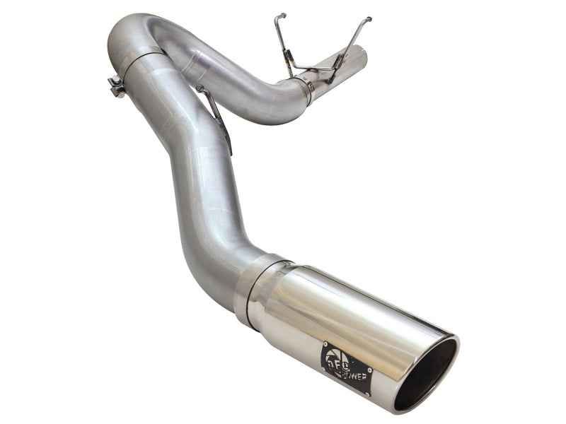 aFe MACHForce XP Exhaust Large Bore 5in DPF-Back SS 13-15 Dodge Trucks L6-6.7L (td) *Polish Tip - afe49-42051-1P