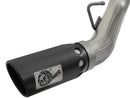 aFe LARGE BORE-HD 4in 409-SS DPF-Back Exhaust w/Dual Black Tips 2017 GM Duramax V8-6.6L (td) L5P - afe49-44086-B