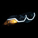 ANZO 2013-2015 Toyota Rav4 Projector Headlights w/ Plank Style Design Black - anz111332