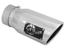 aFe MACH Force-Xp 3in Inlet x 4in Outlet x 9in Length 304 Stainless Steel Exhaust Tip Polished - afe49T30401-P09