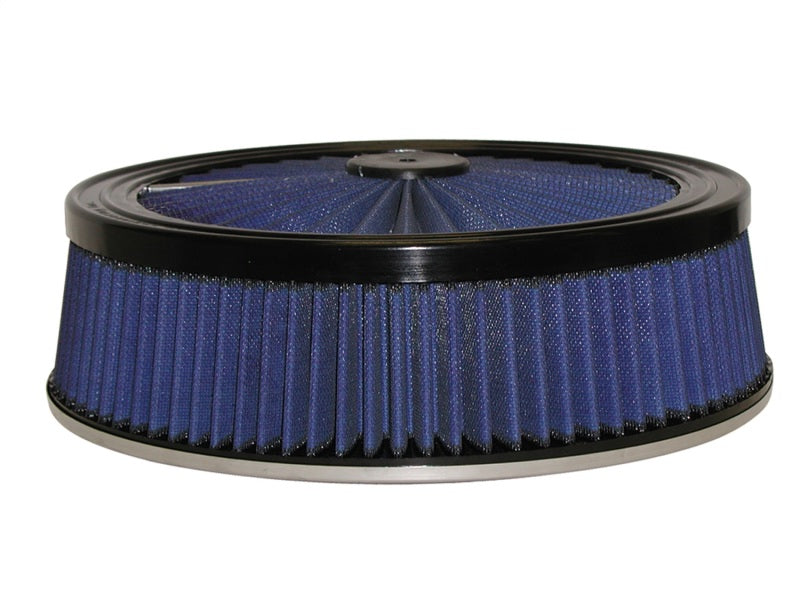 aFe MagnumFLOW Air Filters Round Racing P5R A/F TOP Racer 14D x 4H (Blk/Blue) - afe18-31404