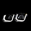 ANZO 2003-2006 Chevrolet Silverado 1500 Projector Headlights w/ U-Bar Black - anz111312