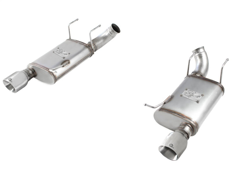 aFe MACHForce XP Exhaust 11-14 Ford Mustang GT V8-5.0L 3in. SS Axle-Back w/Polished Tips - afe49-43052-P