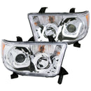 ANZO 2007-2013 Toyota Tundra Projector Headlights w/ U-Bar Chrome - anz111293