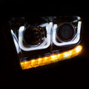 ANZO 2014-2015 Toyota Tundra Projector Headlights w/ U-Bar Chrome w/ DRL - anz111327