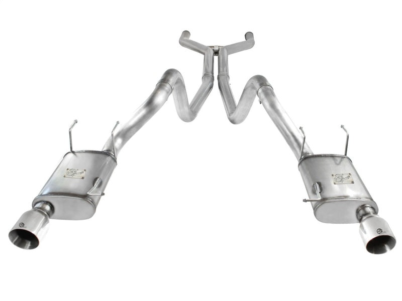 aFe MACHForce XP Cat-Back Exhaust 3in SS w/ Polished Tips 11-14 Ford Mustang GT V8 5.0L - afe49-43049-P