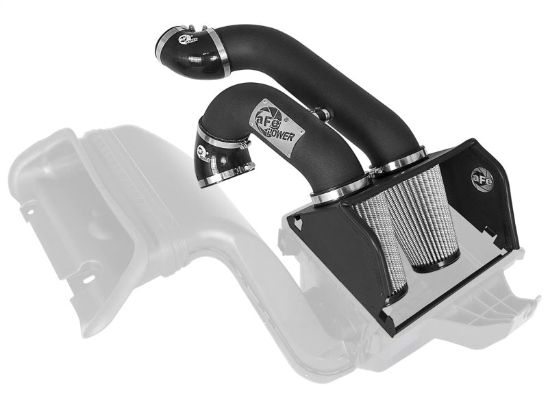 aFe MagnumFORCE 2XP Intake w/3.5in Black Steel Housing Pro DRY S Filter 2017 Ford F-150 V6-3.5L (tt) - afe51-12972-B